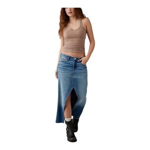 Nwt AE Low-rise Denim Maxi Skirt